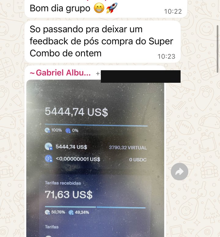 Depoimento de aluno sobre o Super Combo + pool DeFi